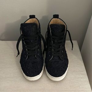 Christian Louboutin high top lace sneaker